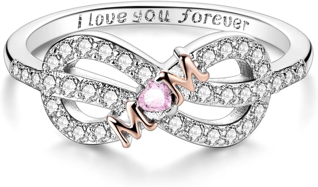 NARMO 925 Sterling Silver Rings for Women Evil Eyes Rings Entwined Line Cubic Zirconia Rings Simple Stackable Finger Rings Engagement Ring Personality Rings Size 6-9
