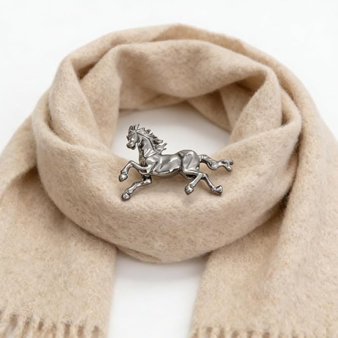 2026 New Year Of Horse Pin Brooch, Good Luck Chinese Zodiacs Horse Pins For Fashion Accessories Animal Lucky Charm Statue Feng Shui Gifts Jewelry For Women Men