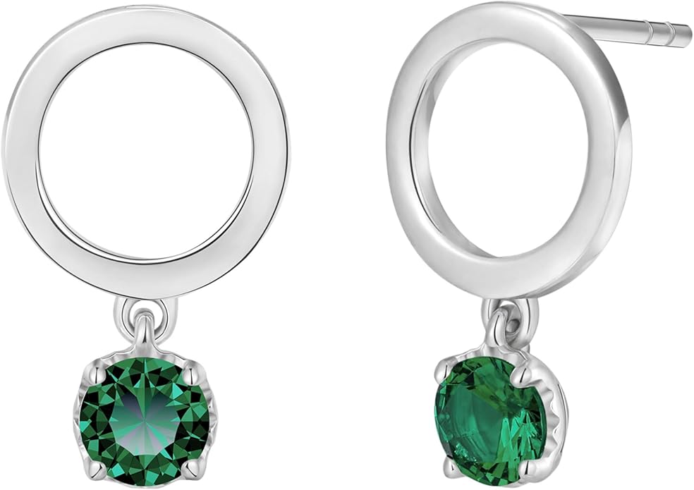 18K Yellow/White Gold Plated Silver Earring With 0.60 TCW Lab Grown Diamonds/Emerald/Blue Sapphire/Moissanite, Earrings For Women, Gift For Her Jewelry For Women Comes With Gift Box