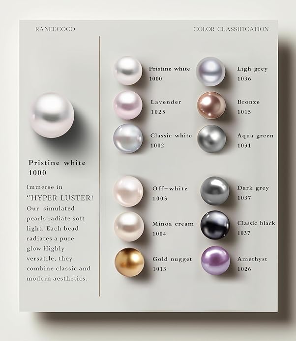 Raneecoco HYPER LUSTER Sterling Silver Round Simulated Pearl Necklace for Women | Dainty Choker or Long Pearl Necklace | Gift Ready for Wedding