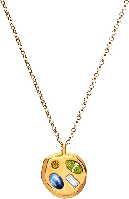 Birthdate 14k Gold Necklace for Women - 16-20in Adjustable 14 Karat Gold Chain with Lobster Clasp - Cadenas de Oro 14k Puro Para Mujer, Ladies Jewelry Birthstone