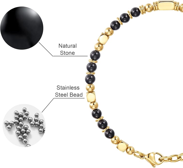 Beaded Bracelets for Women - Silver and Gold Boho Bracelets, Trendy Jewelry Gifts for Lover, Mom, Friends
