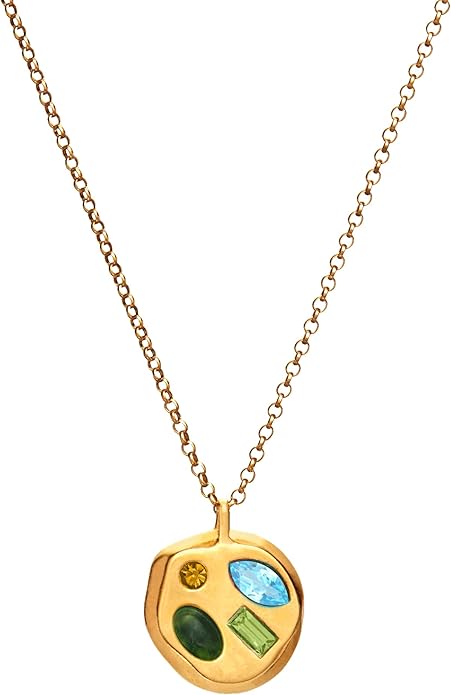 Birthdate 14k Gold Necklace for Women - 16-20in Adjustable 14 Karat Gold Chain with Lobster Clasp - Cadenas de Oro 14k Puro Para Mujer, Ladies Jewelry Birthstone