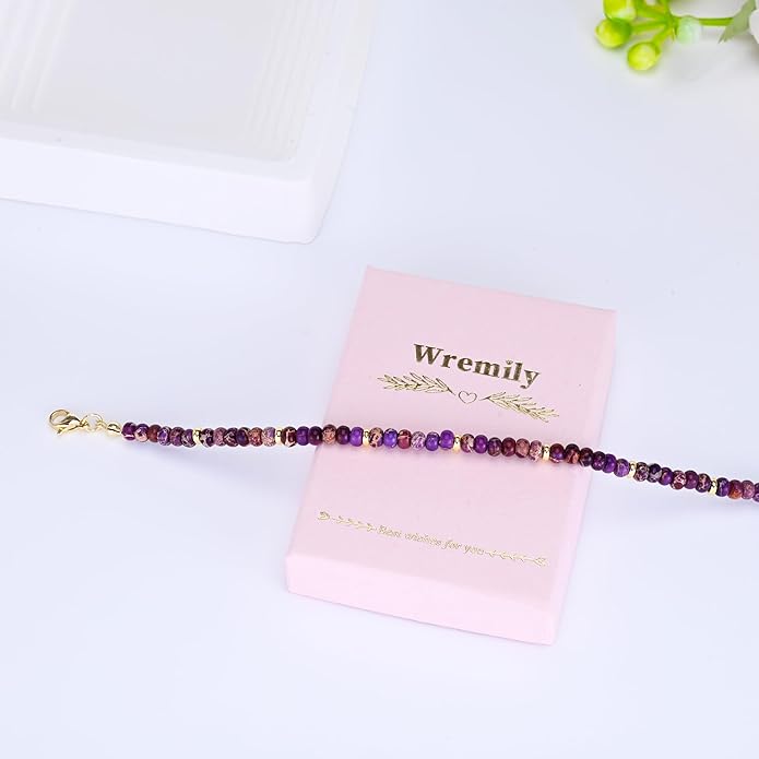 Natural Stone Beaded Anklets Bracelets for Women Handmade Beaded Anklet Bracelet Waterproof Boho Beads Ankle Bracelet Adjustable Summer Jewelry
