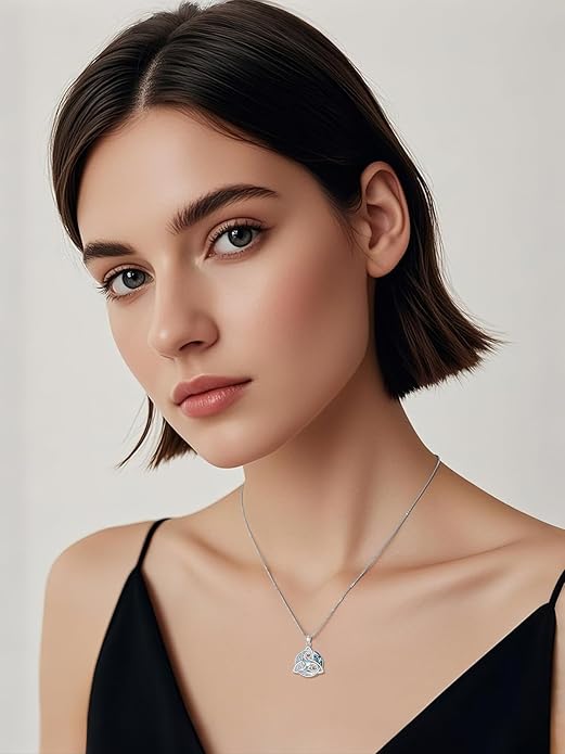 Seiyang 925 Sterling Silver Mustard Seed/Cross/Star of David/Triquetra Trinity Knot/Celtic/Claddagh Necklace Christian/Irish Jewelry Gifts for Women Mom Her