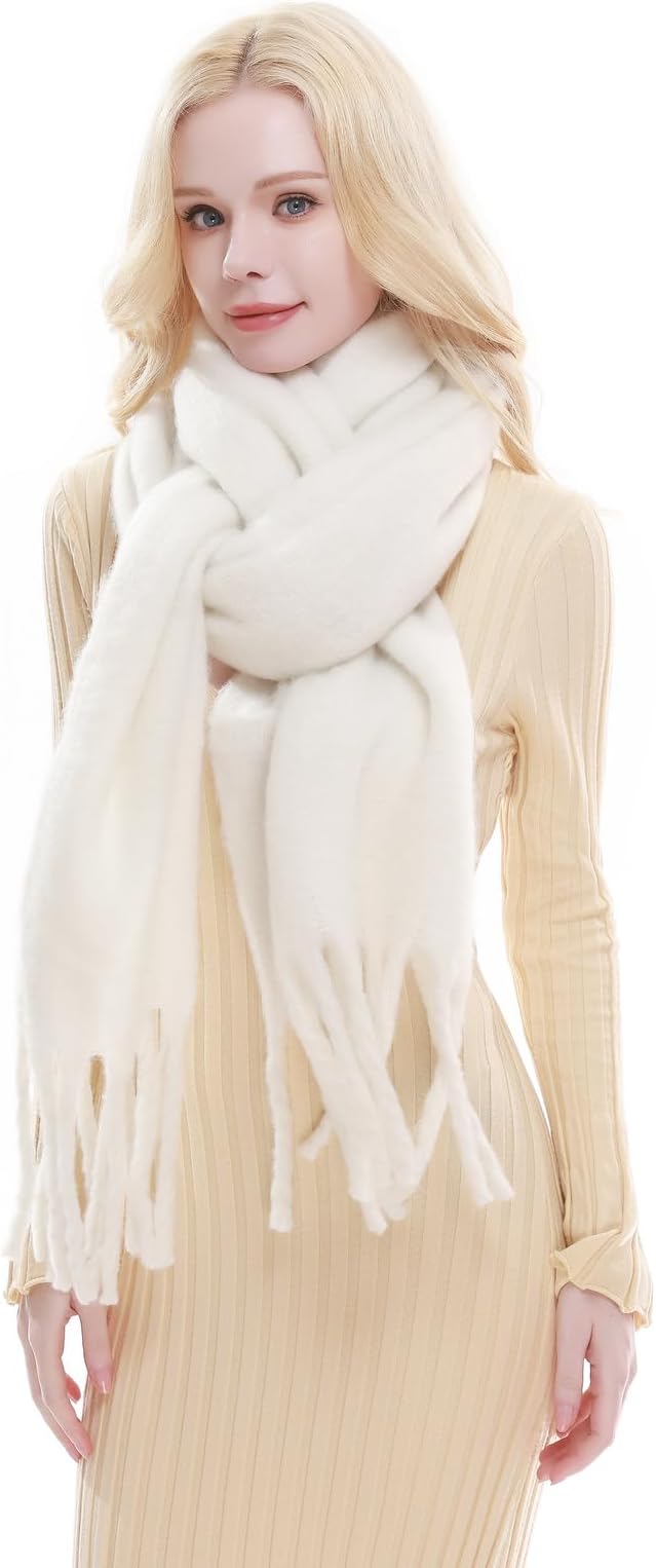 RIIQIICHY Chunky Scarf for Women Winter Warm Thick Scarves Oversized Blanket Scarf
