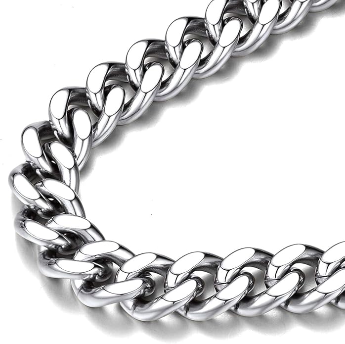 FindChic Men Curb Chain Necklace 18K Gold Plated/Stainless Steel/Black Chunky Double Tight Cuban Link Hip Hop Neck Chains for Men Boys 3.5MM/5MM/6MM/7MM/9MM/12MM 14''-30'' 8 Length Options (Send Gift Box)