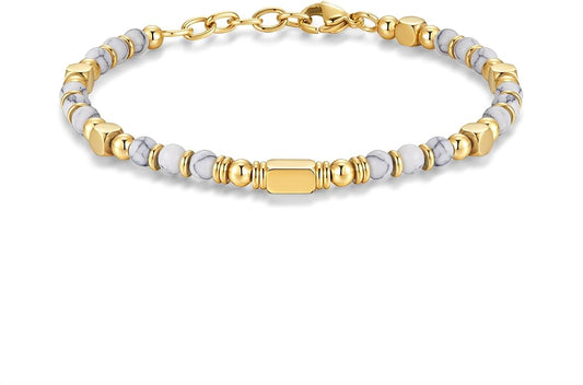 Beaded Bracelets for Women - Silver and Gold Boho Bracelets, Trendy Jewelry Gifts for Lover, Mom, Friends