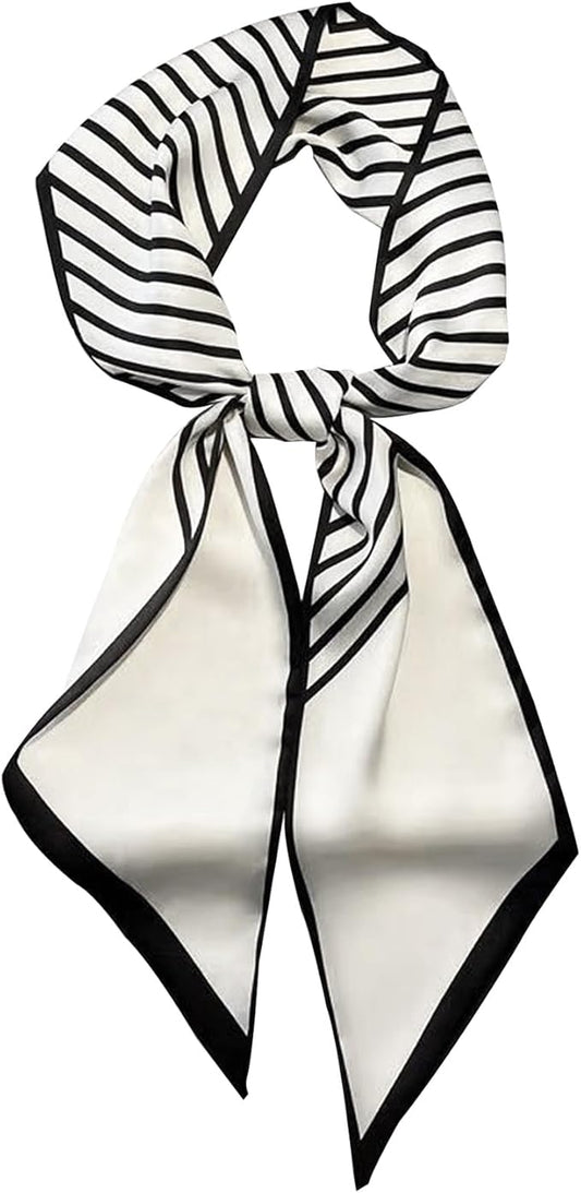 Hioyiwse Head Scarf Hair Neck Scarves For Women Purse Bag Scarfs For Handbags Silky Long Thin Satin Headscarf Fashion