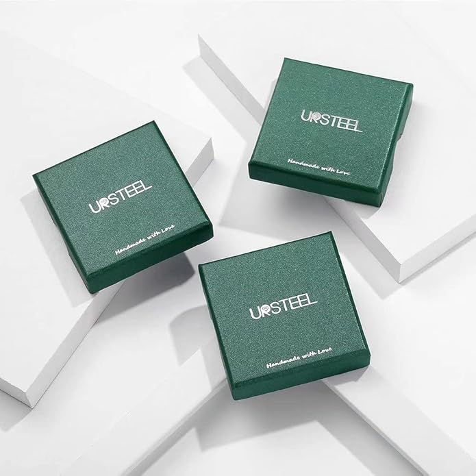 Ursteel Layered Initial Necklaces for Women, 14K-Gold-Plated Dainty Layering Paperclip Chain Necklaces for Women Jewelry