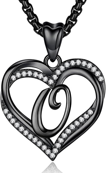 INFUSEU Unique Initial Necklaces for Women Girls Small Heart Letter Jewelry, Meaningful Personalized Gifts