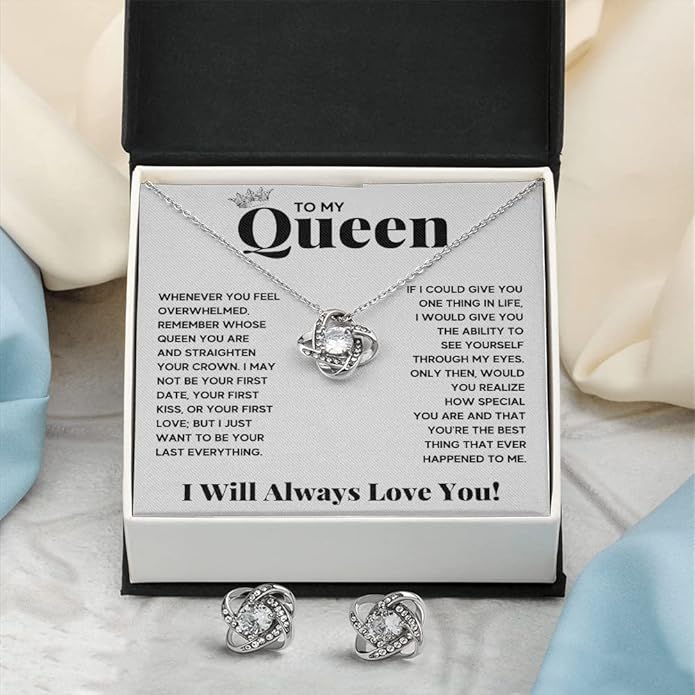 Couples Gifts Necklace To My Soulmate Necklace Birthday Christmas Jewelry Romantic Gifts For My Wife with Message Card Box Personalized Gift Present Pendant for Future Wife Soulmate Girlfriend