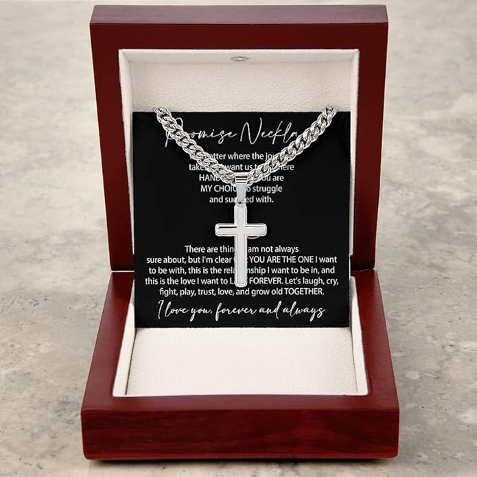 VIRAGIL To My Man Necklace Chain for Men, Silver Stainless Steel Chain Jewelry, Romantic Gift from Partner for Birthday Valentine or Everyday Wear with Meaning
