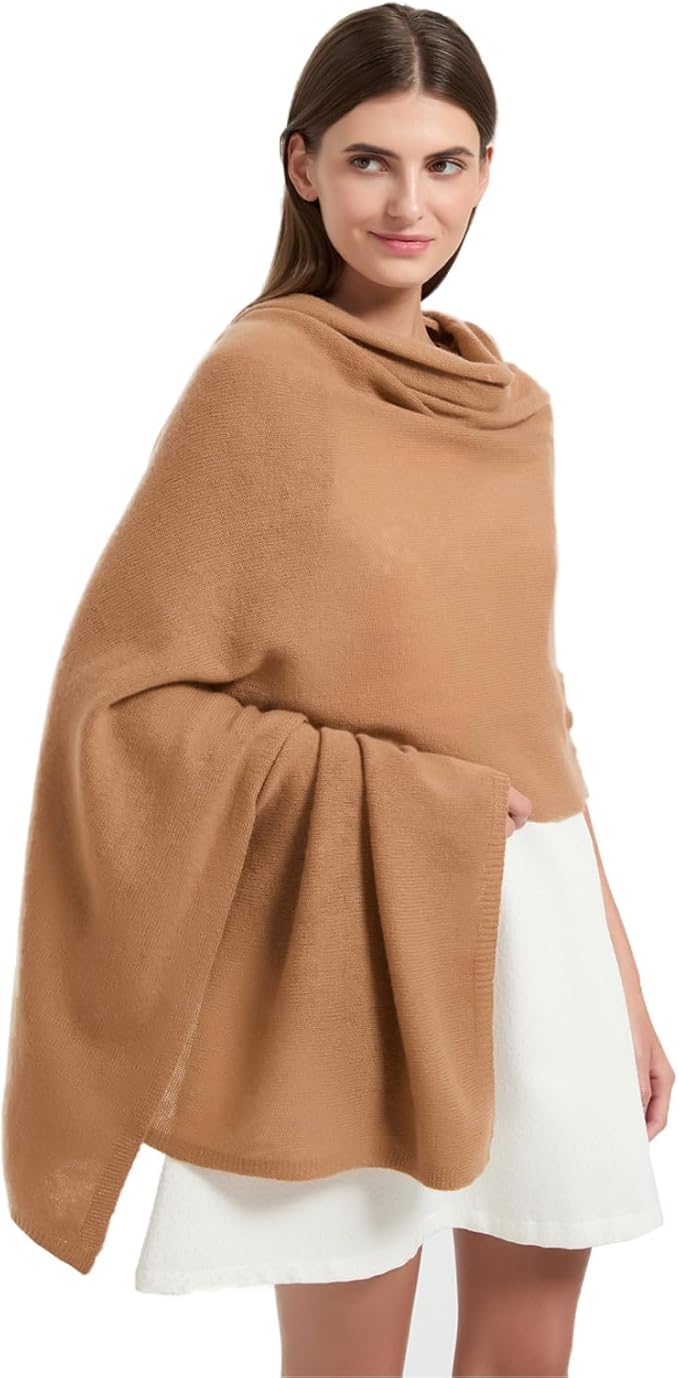 Erdenech Luxury Cashmere Wool Blend Wrap for Women, All-Season Travel Wrap Shawl, Extra Large Blanket Shawl Scarf Pashmina