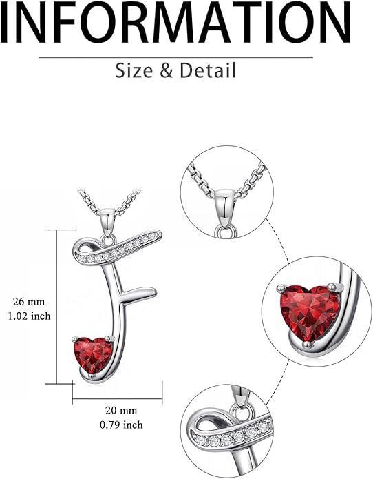 Christmas Gifts for Women Alphabet A to Z Initial Birthstone Pendant Necklaces for Women - 18k White Gold Plated Personalized Name Jewelry Valentine Mothers Day Birthday Gifts for Women Her Girlfriend