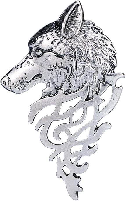 HETICA Vintage Animal Dragon Skull Wolf Crown Lion Brooch for Men Women Suit Tie Dress Lapel Pin Fashion Jewelry