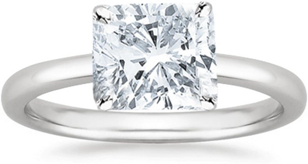 Houston Diamond District 1 to 5 Carat LAB GROWN Solitaire IGI CERTIFIED Diamond Engagement Ring (E-F Color VS2-SI1 Clarity)