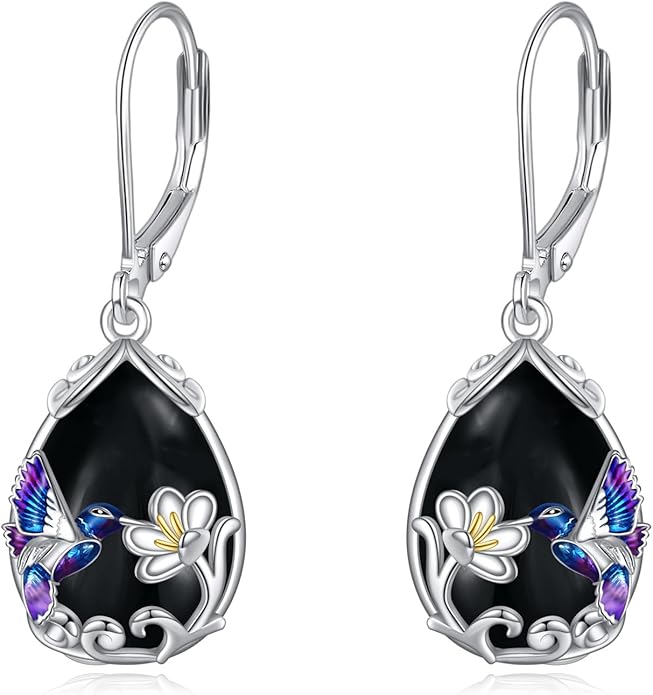 YFN Hummingbird Earrings Bird Dangle 925 Sterling Silver Jewelry Gifts for Women