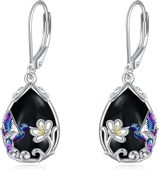 YFN Hummingbird Earrings Bird Dangle 925 Sterling Silver Jewelry Gifts for Women
