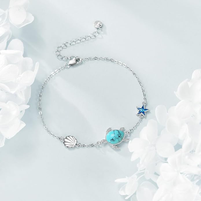 Animal Bracelet for Women 925 Sterling Silver Cat/Dolphin/Turtle/Horse Bracelet Jewelry Gifts