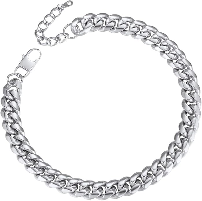 ChainsPro Chunky Miami Cuban Link Chains for Men,Stainless Steel Cuban Chain Necklace,4.8/6/10/14mm Width,No Tarnish& Thick Hip Hop Jewelry,18-30 inch Length, Black/Gold Plated/Silver,Send Gift Box