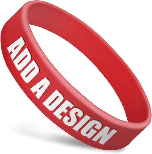 Wide Wristbands | Fully Customizable | Great For Events, Fundraisers & Promotions | 3/4" Wide | 100% Silicone | Available In Bulk