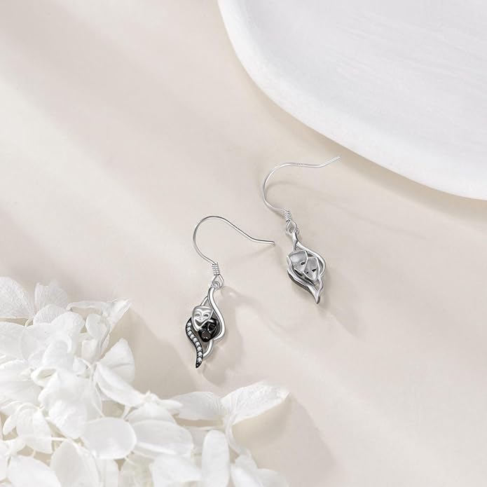 DNA Music/DNA/Piano/Moth/Sunflower/Trumpet Earring 925 Sterling Silver Astronaut/Raccoon/Moth/Sunflower Jewelry for Women