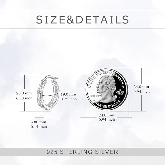 Sterling Silver Hoop Earrings Small Hoop Sun/Leaf/Triangle Huggie Earrings for Women Hypoallergenic