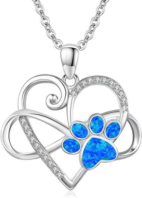 Dog Cat Necklace Pendant 925 Sterling Silver Pet Jewelry Gifts for Women