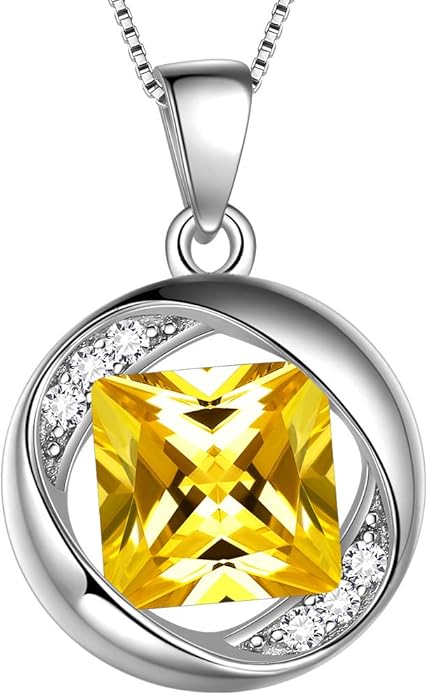 Aurora Tears 925 Sterling Silver 12 Birthstones Necklace/Earring/Ring/Bracelet Women Birthstone Pendant Crystal Fashion Birthday Jewelry Christmas Gift for Girls Women