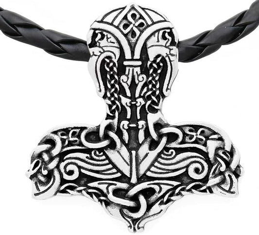 S925 Sterling Silver Viking Pendant, Norse Mythology Inspired Men's Jewelry, Perfect for Necklaces, Gift for Father's Day, Christmas, Birthday