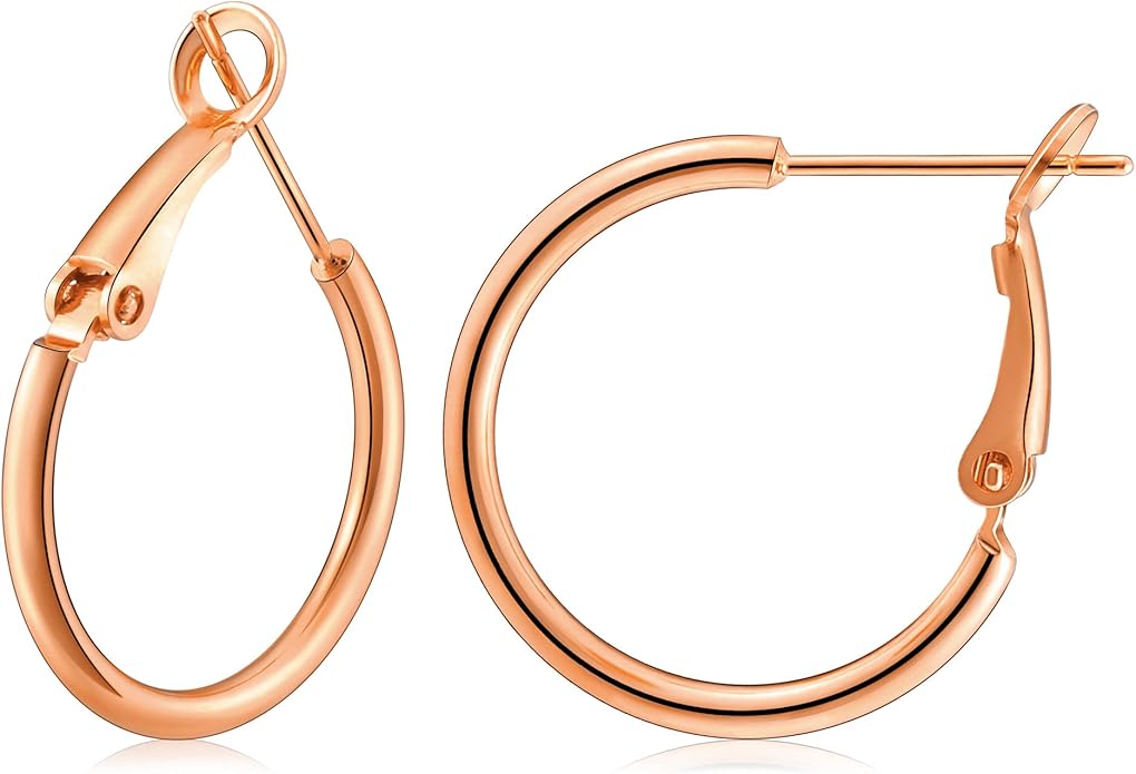 Gacimy Gold Hoop Earrings for Women 14K Gold Plated, 925 Sterling Silver Post Hypoallergenic Earrings Hoops for Women