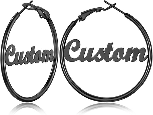 FOCALOOK 14K Gold Plated Lightweight Large Hoops| 2mm Thin Hoop Earrings for Women 30/40/50/70/100mm