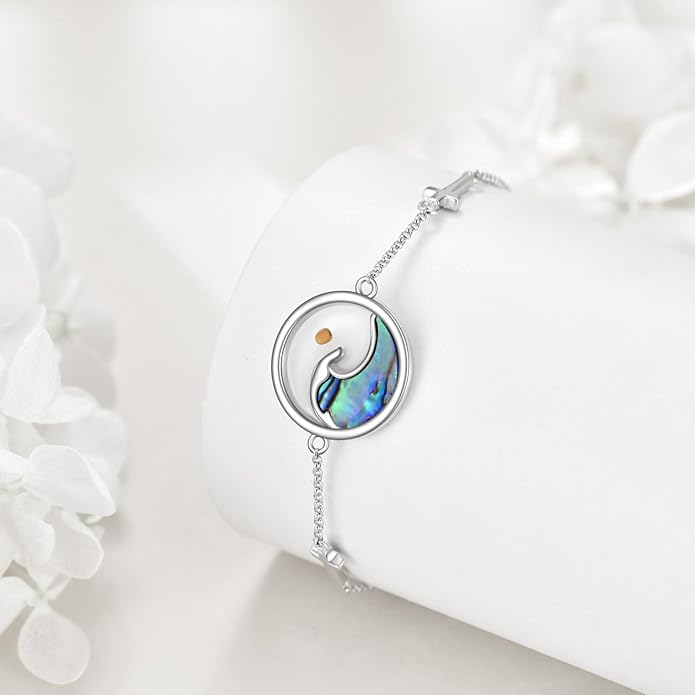 AOBOCO Mustard Seed Bracelet S925 Sterling Silver Mountain Cross Bracelets Christmas Christian Faith Jewelry Mothers Day Birthday Gifts for Mom