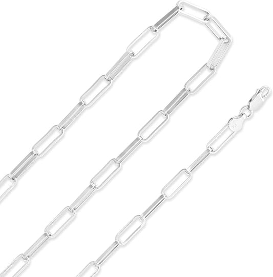 925 Sterling Silver Singapore Chain Lobster Clasp Paperclip Necklace for Women Sparkling Chain 2mm2.5mm3mm4mm5mm Gifts for Her