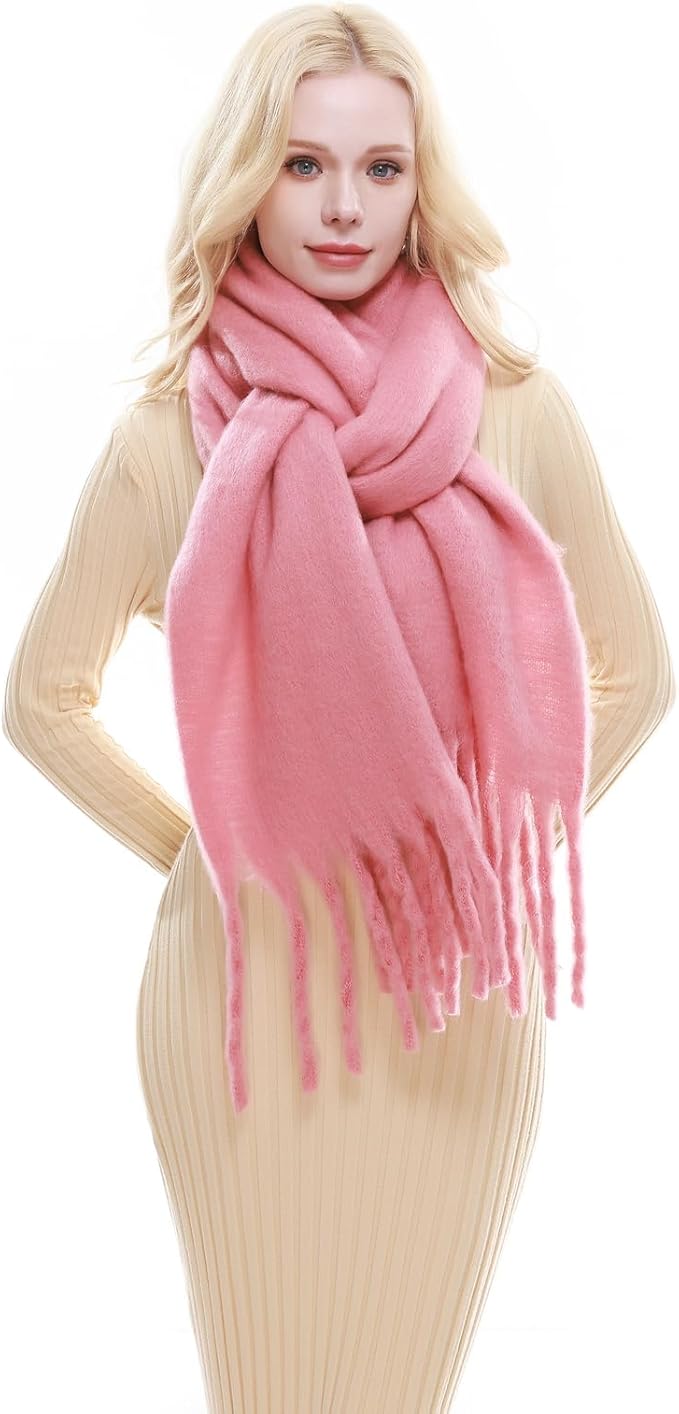 RIIQIICHY Chunky Scarf for Women Winter Warm Thick Scarves Oversized Blanket Scarf