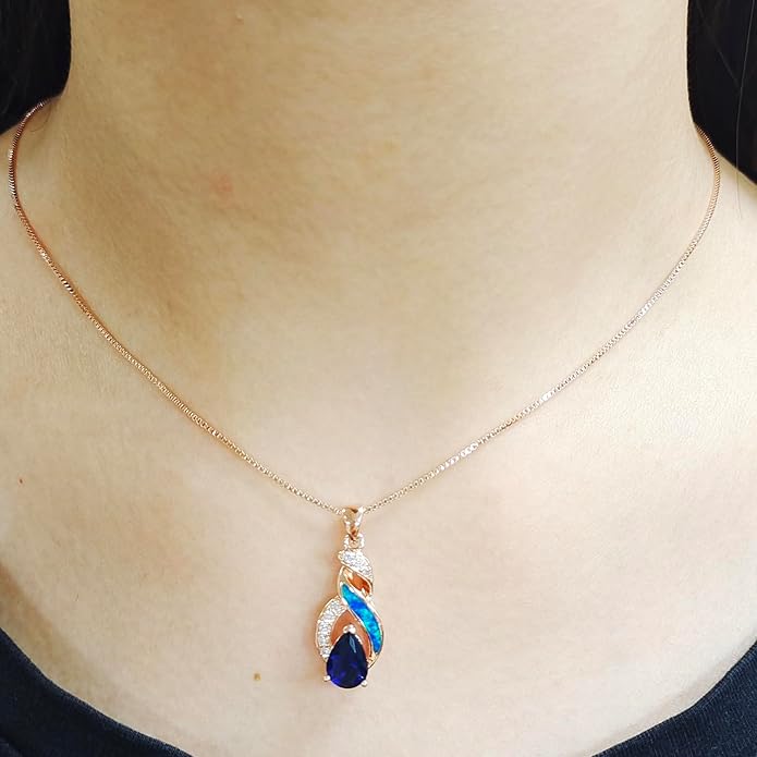 Hermosa Jewelry Sets Australian Created Opal Necklace Earrings Mother's Day Gifts Jewelry for Mom