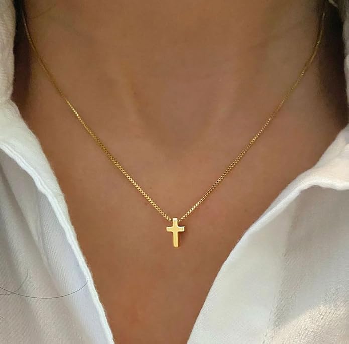 Gold Necklace for Women-14k Gold Plated Infinity Necklace Star Of David Necklace Evil Eye Cross Pendants Heart Dainty Gold Necklace For Women
