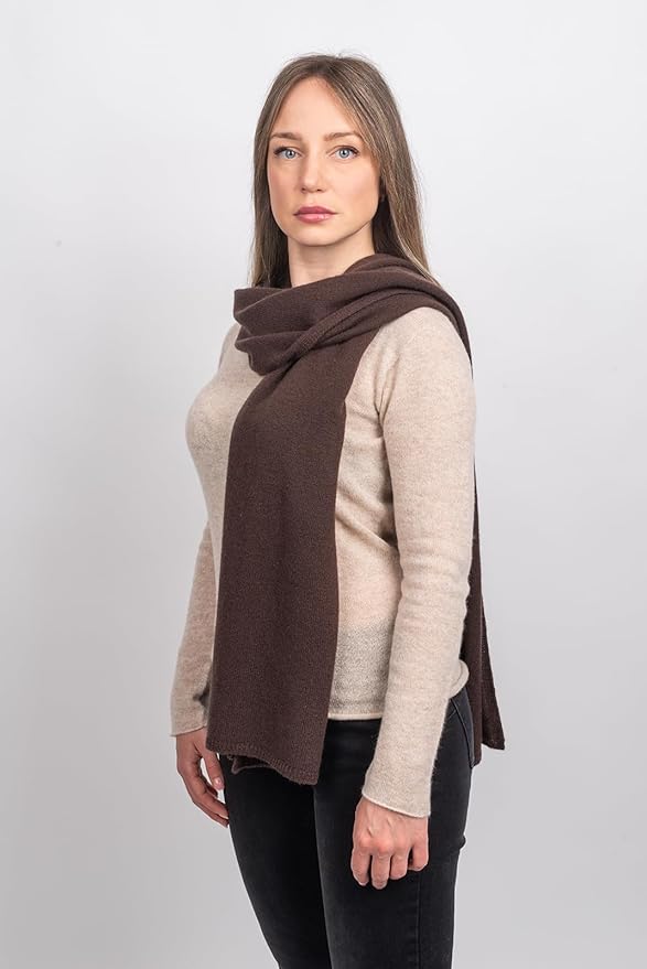 Dalle Piane Cashmere - 100% Cashmere Scarf - Made in Italy - Winter Neck Warmer (14" x 77") - Christmas Gift