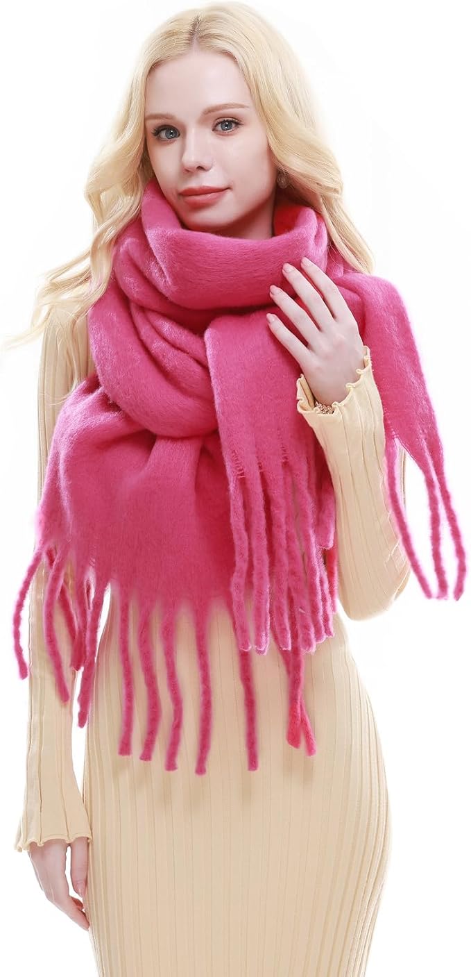 RIIQIICHY Chunky Scarf for Women Winter Warm Thick Scarves Oversized Blanket Scarf