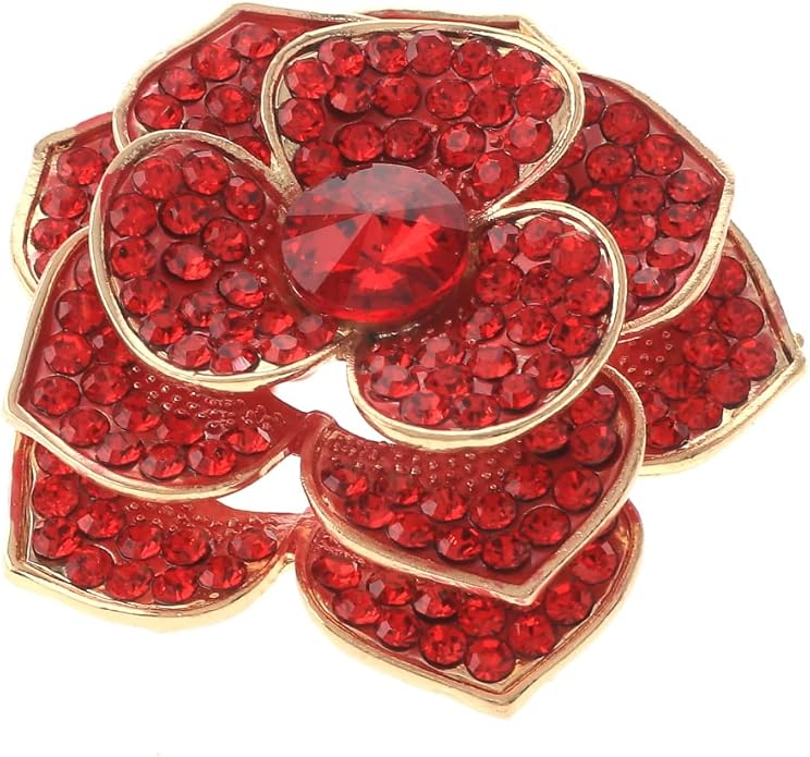 Crystal Flower Brooch