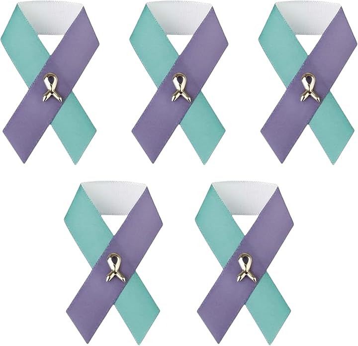 1/2/5/10/25/50/100pcs Satin Awareness Ribbon Pins (Pick your color), for Cancer & Disease Awareness, Bulk Quantities for Fundraising, Events, Gift Giving