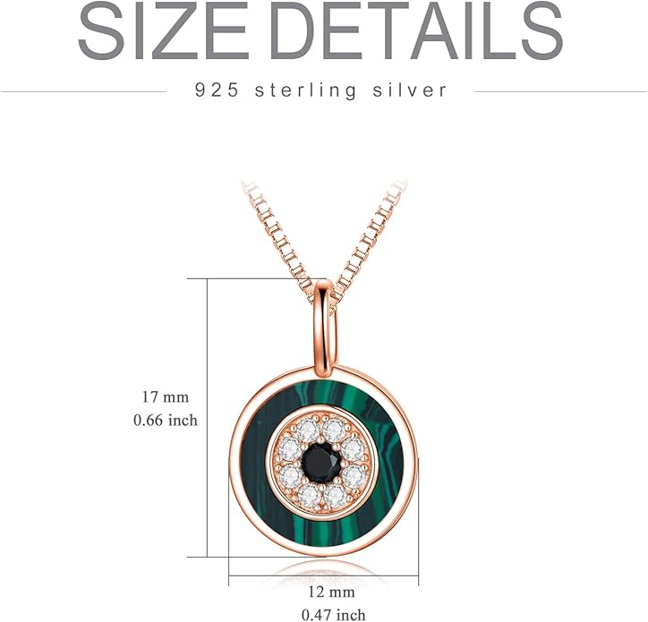 PEIMKO Evil Eye Necklace for Women 925 Sterling Silver Greek Protection Evil Eye Necklaces Jewelry Amulet Gift for Women