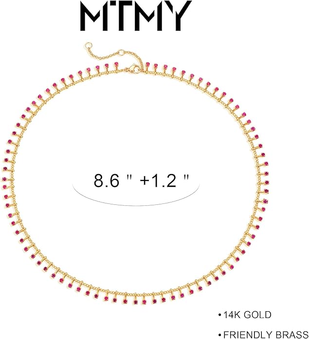 MTMY Gold Anklets for Women 14K Gold Plated Tiny Bead Anklet Colorful Tassel Foot Chain Dainty Adjustable Cute Summer Beach Boho Anklets Jewelry Gift