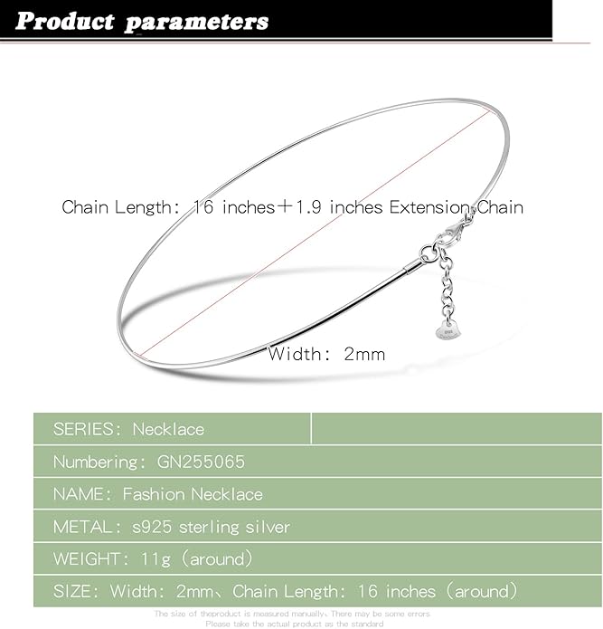 Women 925 Sterling Silver 2MM Solid Dome Collar Necklace Simple Fashion Golden 16 "18" 20 "+1.9 "Adjustable Length Choker Fine Jewelry Gifts