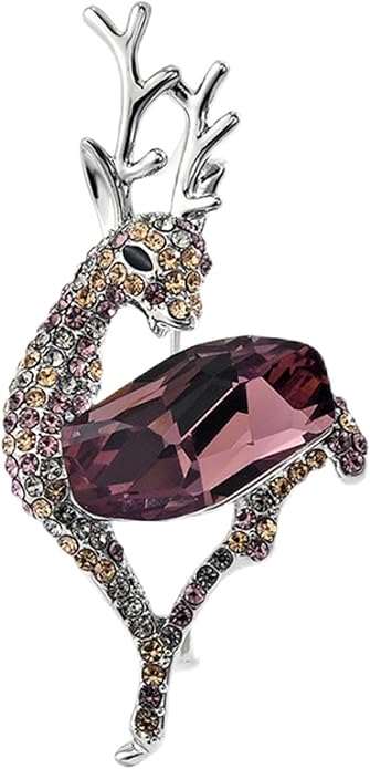 Animal Brooch for Women Rhinestone Brooch Pin 18k Gold Plated Animal Lapel Pin Fashion Jewelry Gift for Mom Wife