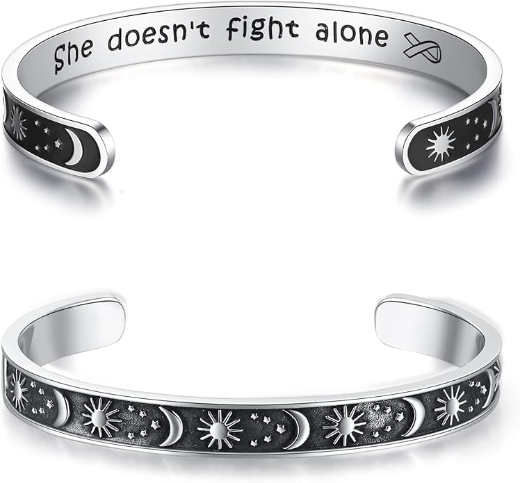 TONY & SANDY Inspirational Bracelets for Women Teen Girls Personalized Gifts for Daughter Granddaughter Mom Sister Friends Stainless Steel Engraved Cuff Birthday Easter Christmas