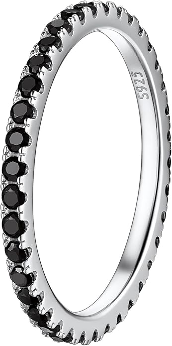 Suplight 925 Sterling Silver Wedding Band Rings, Full Cubic Zirconia Wishbone Ring Love/Lucky Engagement Promise Rings For Women, Size 4-12 (with Gift Box)