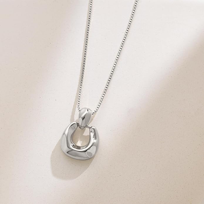 Pendant Necklace for Women Statement Gold Silver Necklace Trendy Jewelry for Women