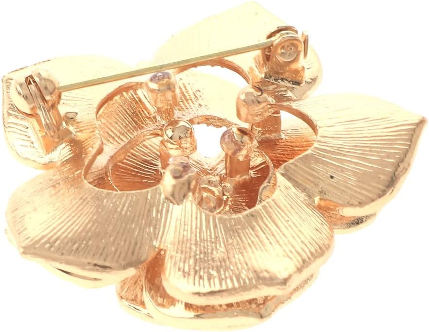 Crystal Flower Brooch